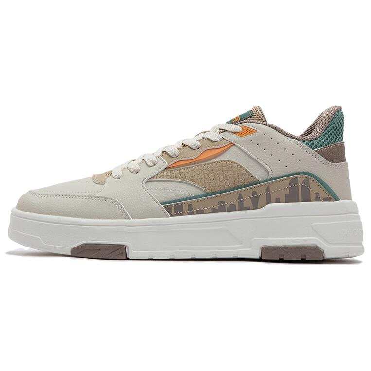 361° Slip Resistant Abrasion Resistant Low top Skateboard Shoes Men's Beige Brown