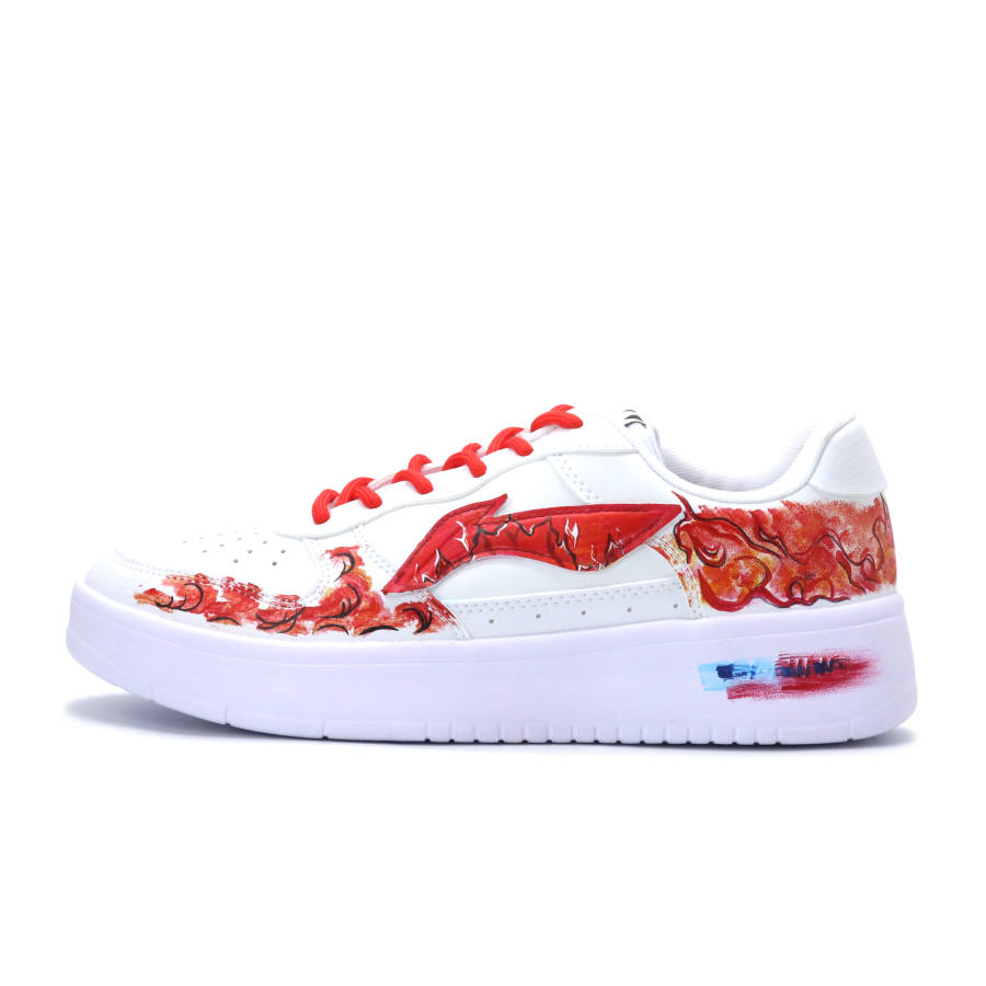 Li-Ning Li Ning Floating Boat Lightweight And Breathable Low top Skateboard Shoes Unisex Red Blue Mismatched
