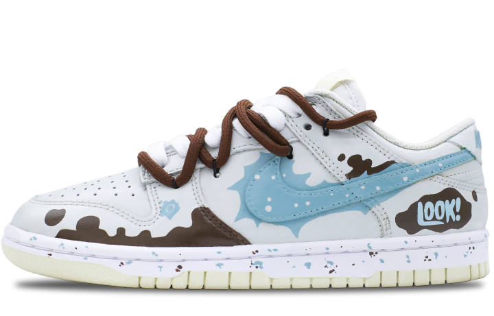 Nike Nike Dunk Low top Skateboard Shoes Unisex White Brown