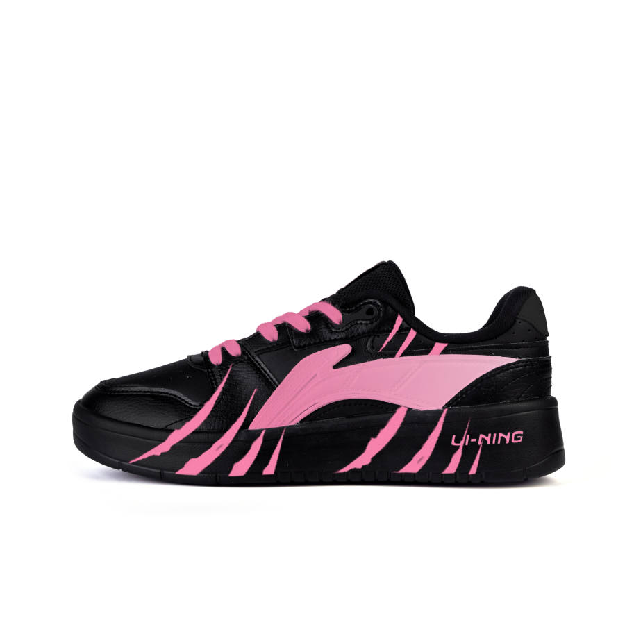 Li-Ning Li Ning Slip Resistant Cushioning Abrasion Resistant Low top Skateboard Shoes Men's Black Pink