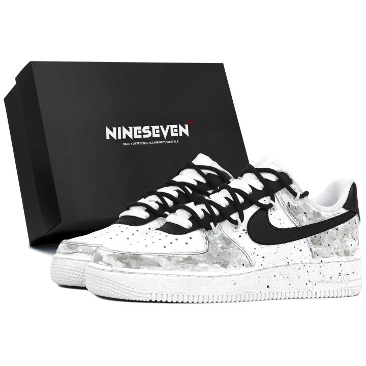 Nike Nike Air Force 1 Abrasion Resistant Low top Skateboard Shoes Men's White Black