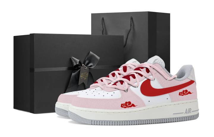 Nike Nike Air Force 1 Prosperity Clouds, High End Box Slip Resistant Abrasion Resistant Low top Skateboard Shoes Women's