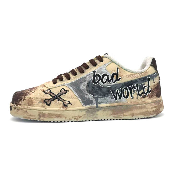 Nike Nike Court Vision 1 Wasteland World Abrasion Resistant Breathable Low top Skateboard Shoes Men's
