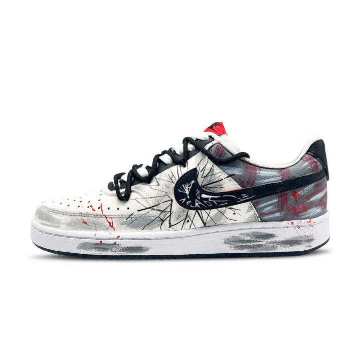 Nike Nike Court Vision 1 Unrestrained Moments Abrasion Resistant Low top Skateboard Shoes Men's White Gray