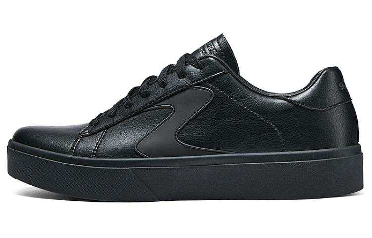Skechers Cushioning, Wear Resistant Low top Skateboard Shoes Men's All Black