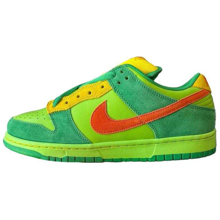 Nike Nike Air Max Sunder Leather, Suede Abrasion Resistant Low top Skateboard Shoes Unisex Yellow Green Orange
