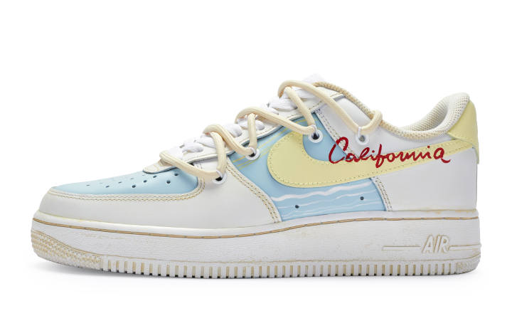 Nike Nike Air Force 1 Low top Skateboard Shoes GS White Blue