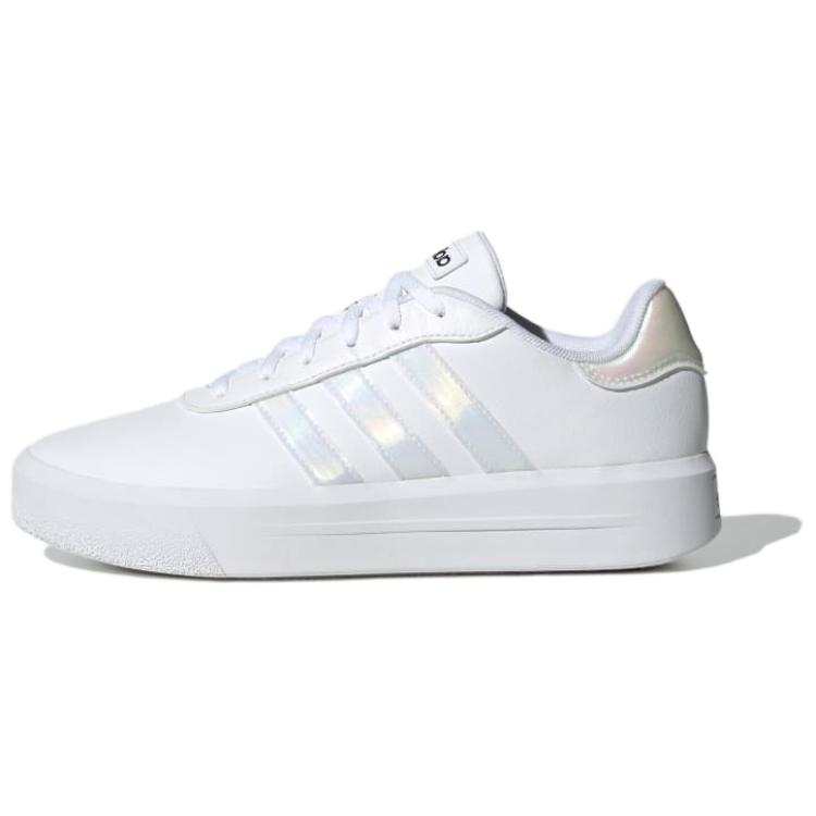 Adidas Adidas Court Platform Slip Resistant Abrasion Resistant Low top Skateboard Shoes Women's White