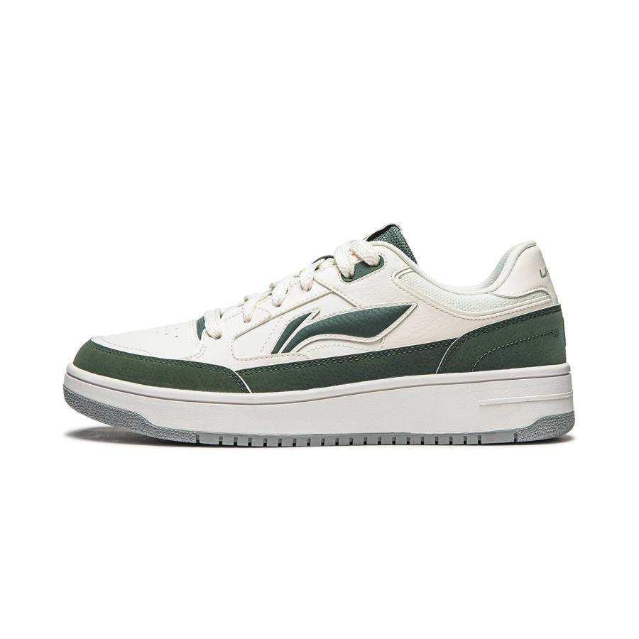 Li-Ning Li Ning Tianji Slip Resistant, Abrasion Resistant, Lightweight, Breathable Skateboard Shoes Men's White Green