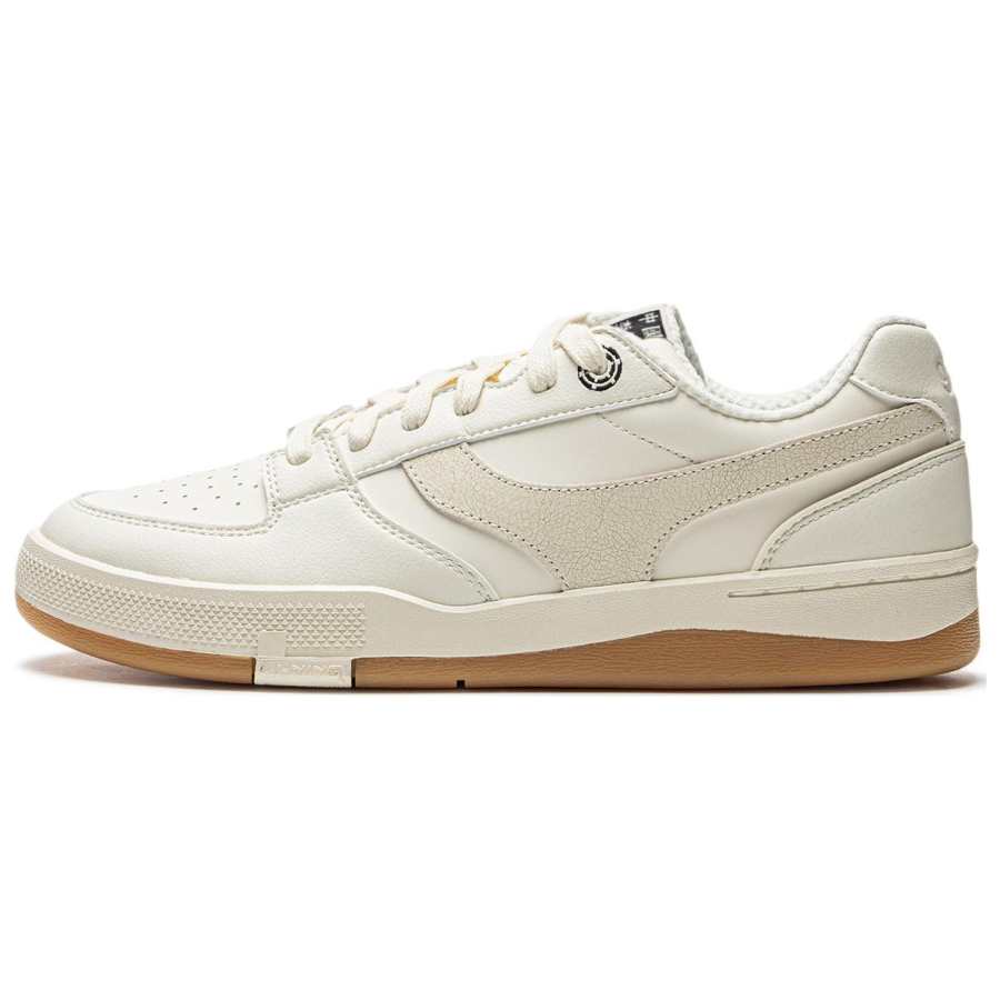 Li-Ning Li Ning Slip Resistant Abrasion Resistant Low top Skateboard Shoes Men's Beige