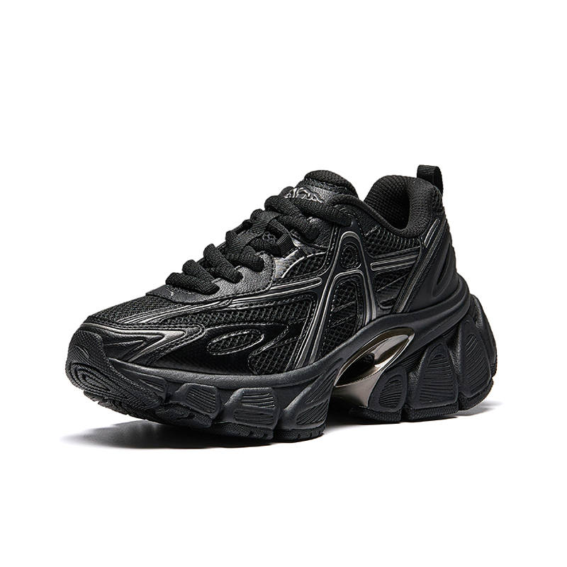 Anta SKYLOFT Height Increasing Low top Skateboard Shoes Women's Basic Black/Fossil Silver Black