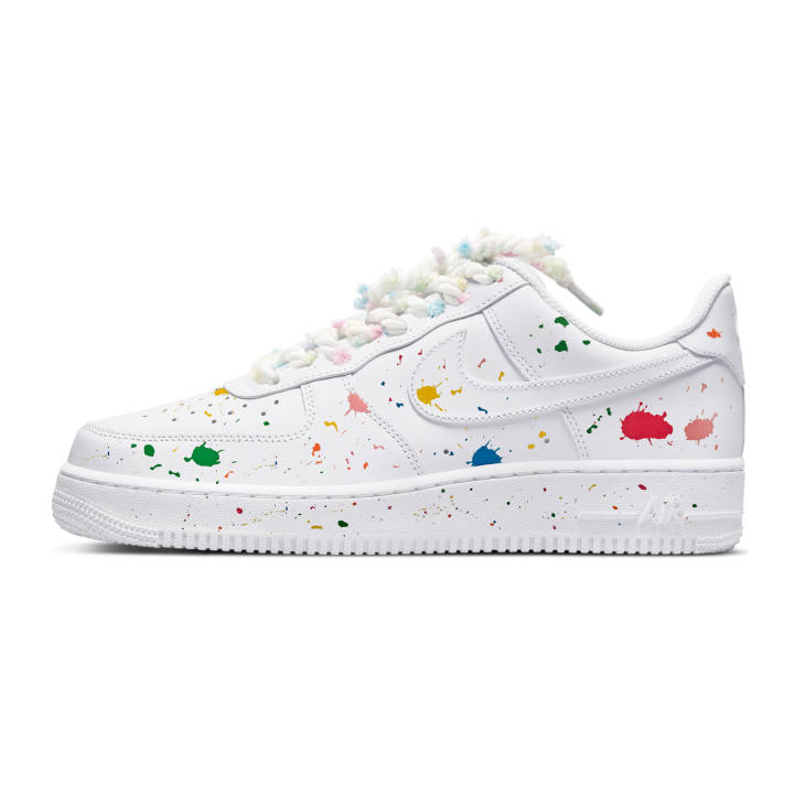 Nike Nike Air Force 1 Multicolor Abrasion Resistant Abrasion Resistant Low top Skateboard Shoes Unisex Multicolor