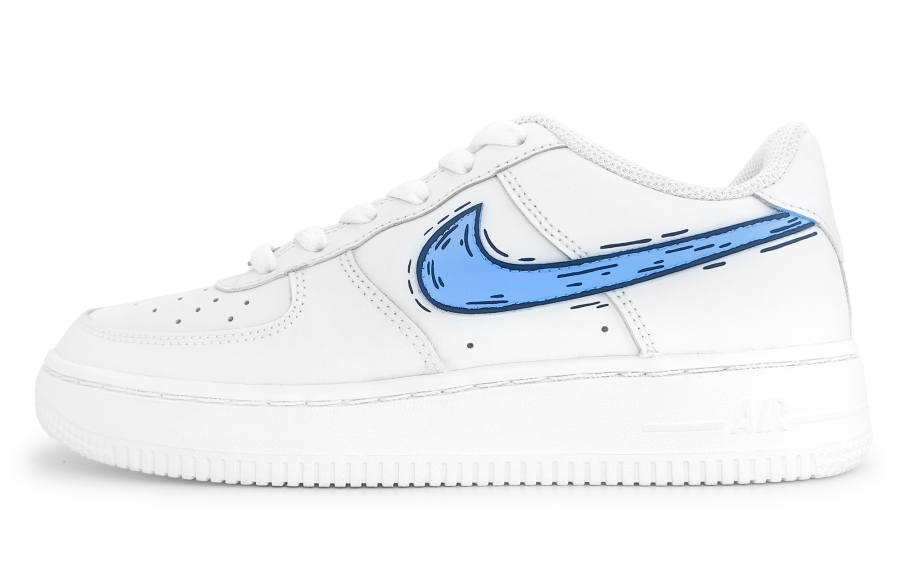 Nike Nike Air Force 1 Slip Resistant Abrasion Resistant Low top Skateboard Shoes Unisex White