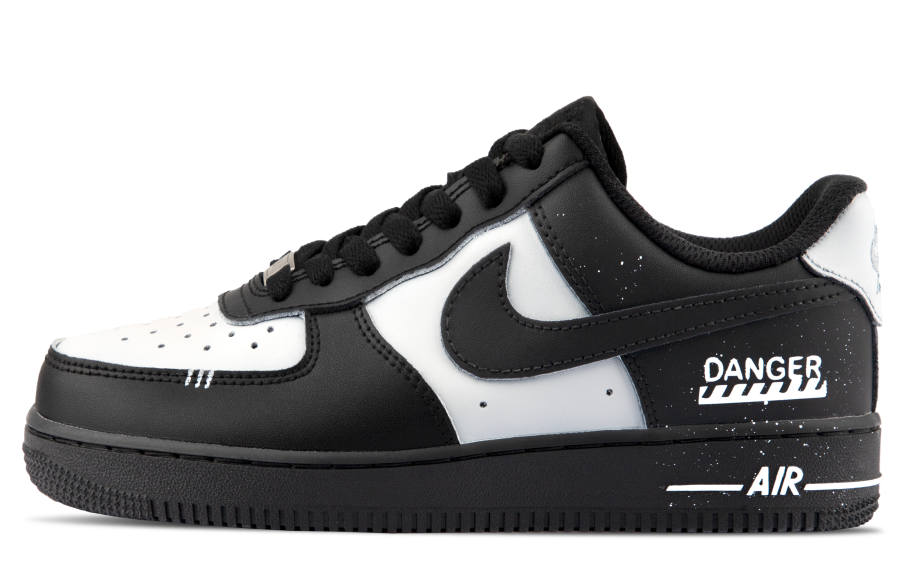 Nike Nike Air Force 1 Alert Code Abrasion Resistant Abrasion Resistant Low top Skateboard Shoes Unisex Black
