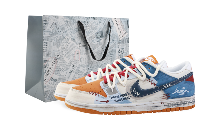 Nike Nike Dunk Drippy Orange Street Slip Resistant Abrasion Resistant Slip Resistant Abrasion Resistant Low top