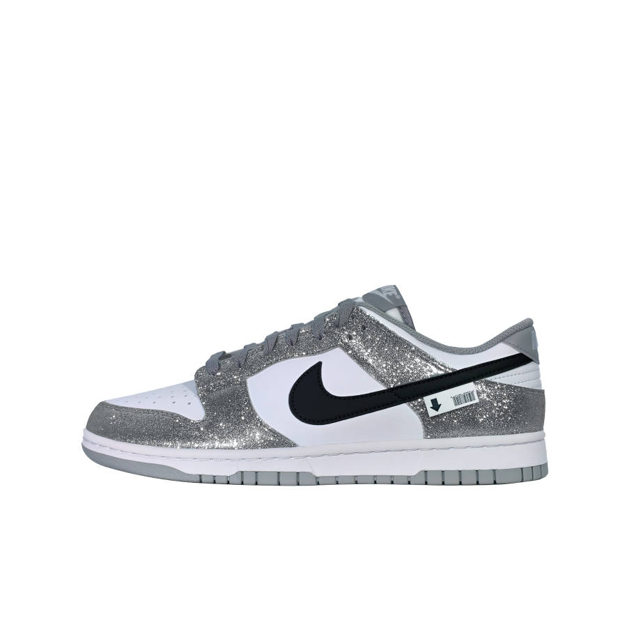 Nike Nike Dunk Abrasion Resistant Low top Skateboard Shoes Unisex White Silver