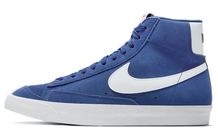 Nike Nike Blazer 77 Suede Coverage Slip Resistant Coverage Slip Resistant Mid top Skateboard Shoes Unisex Blue White