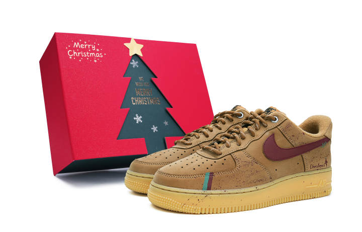 Nike Nike Air Force 1 Slip Resistant Abrasion Resistant Low top Skateboard Shoes Unisex Brown