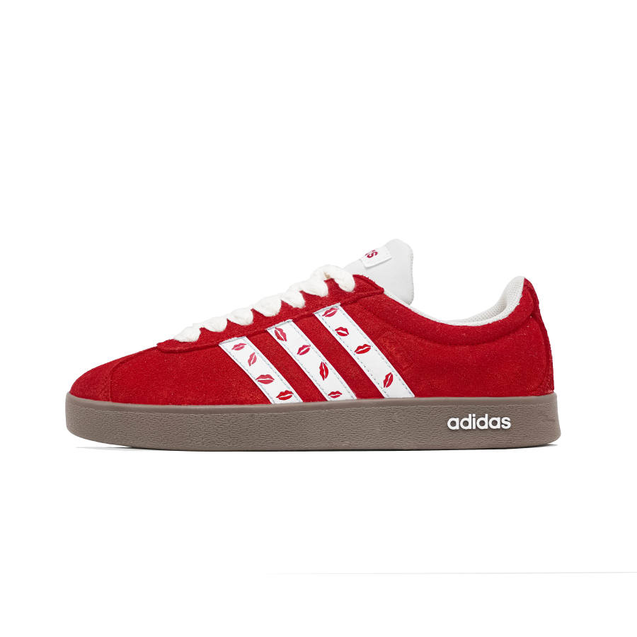 Adidas Adidas VL COURT 2.0 Abrasion Resistant Low top Skateboard Shoes Unisex White Red