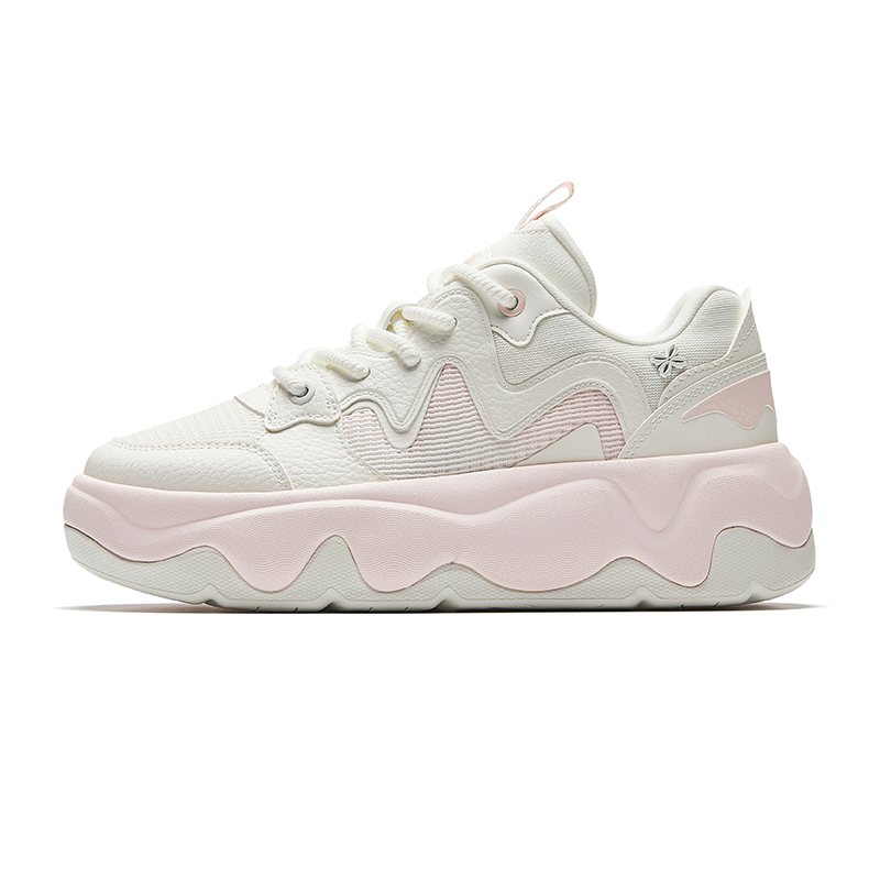 Anta Ice Cream Height Increasing Low top Skateboard Shoes Women's Pink White