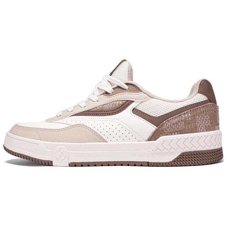 361° Slip Resistant Abrasion Resistant Low top Skateboard Shoes Men's White Brown