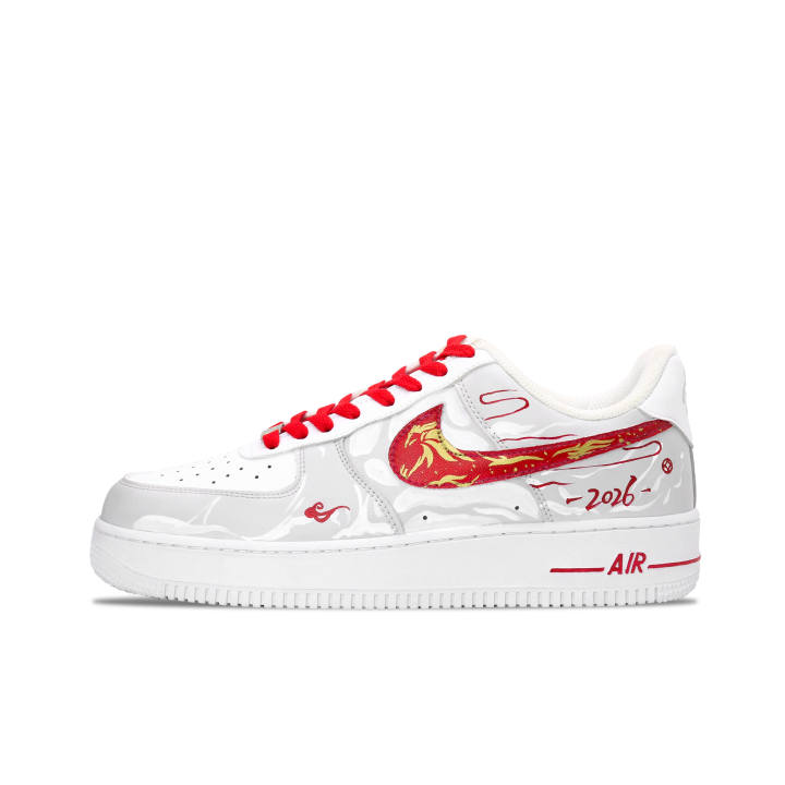 Nike Nike Air Force 1 Horse Step Cloud Surge Leather Abrasion Resistant Lightweight Wear resistant And Lightweight Low top