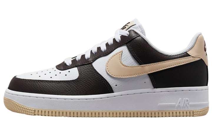 Nike Nike Air Force 1 Low top Skateboard Shoes Women's White Black Brown