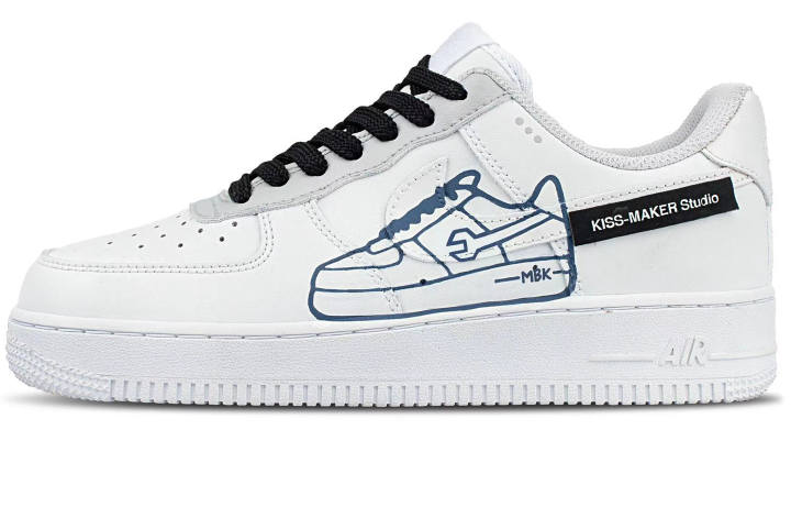 Nike Nike Air Force 1 Synthetic Leather Low top Skateboard Shoes Unisex White