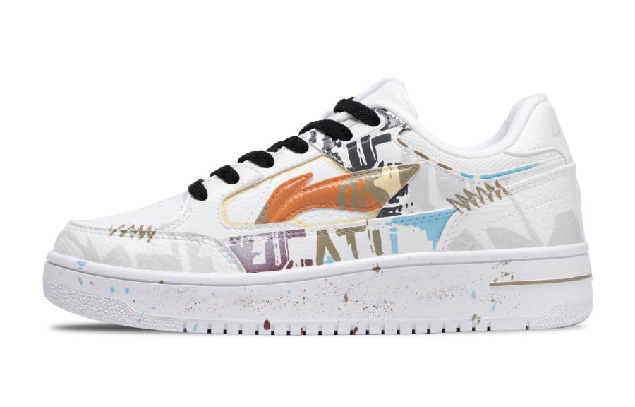 Li-Ning Li Ning Tianji Slip Resistant Abrasion Resistant Low top Skateboard Shoes Women's White