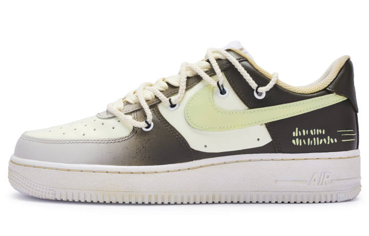 Nike Nike Air Force 1 Low top Skateboard Shoes Men's Beige White Brown