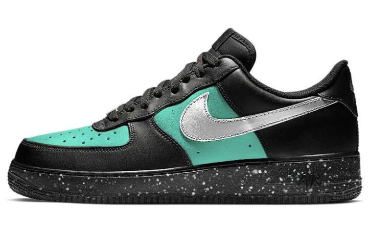 Nike Nike Air Force 1 Low Blue, Baby's Breath, Black Warrior, Vintage Low top Skateboard Shoes Men's Black