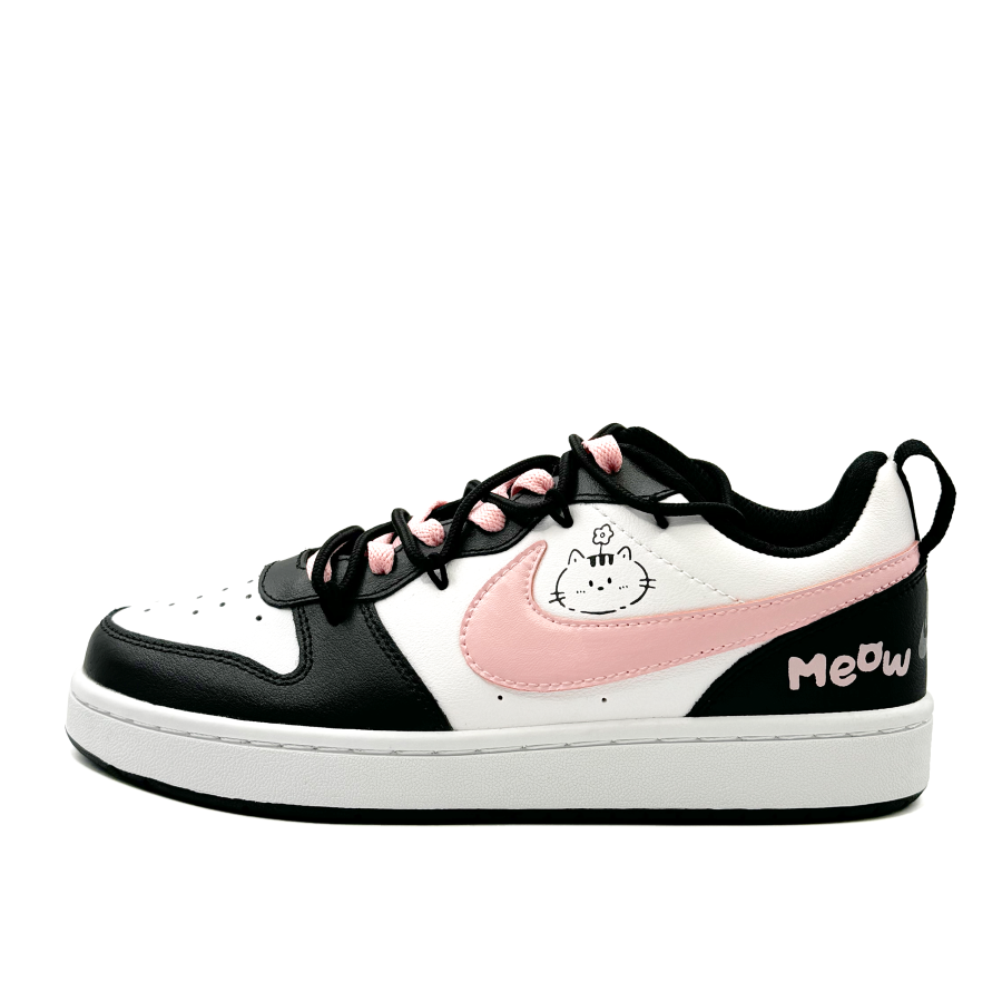 Nike Nike Court Borough 2 Slip Resistant Abrasion Resistant Low top Skateboard Shoes Women's Black Pink