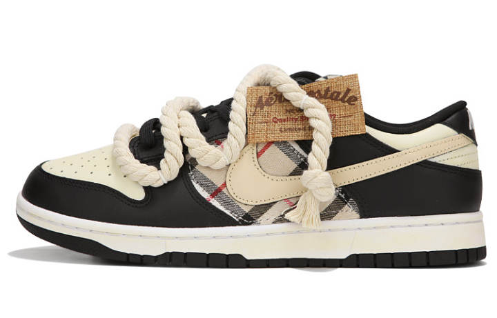 Nike Nike Dunk Low top Skateboard Shoes Women's Beige Black