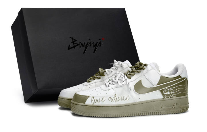 Nike Nike Air Force 1 811 Manufacturing, Love's Advice White Coffee, Special Shoe Box Slip Resistant Abrasion Resistant