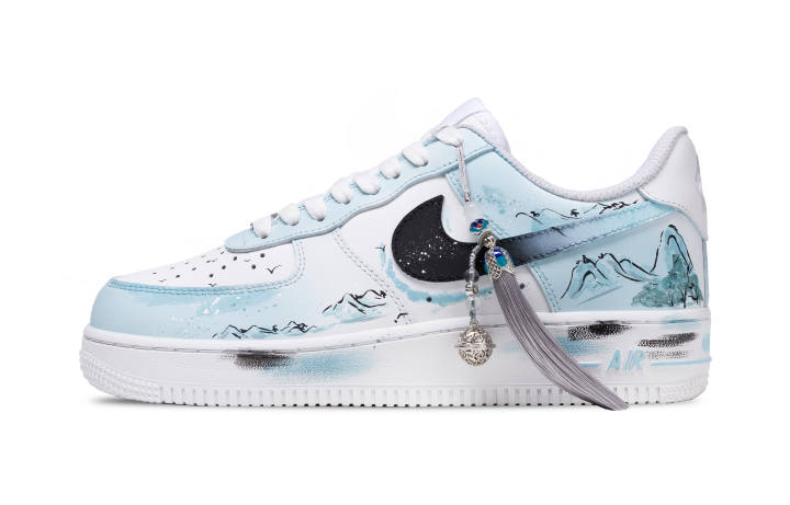 Nike Nike Air Force 1 Low top Skateboard Shoes Unisex Blue White