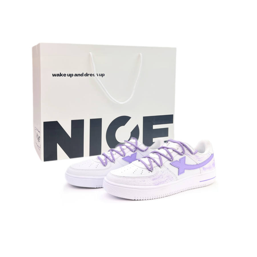 XTEP Air Force 1 Abrasion Resistant Breathable Low top Skateboard Shoes Unisex White
