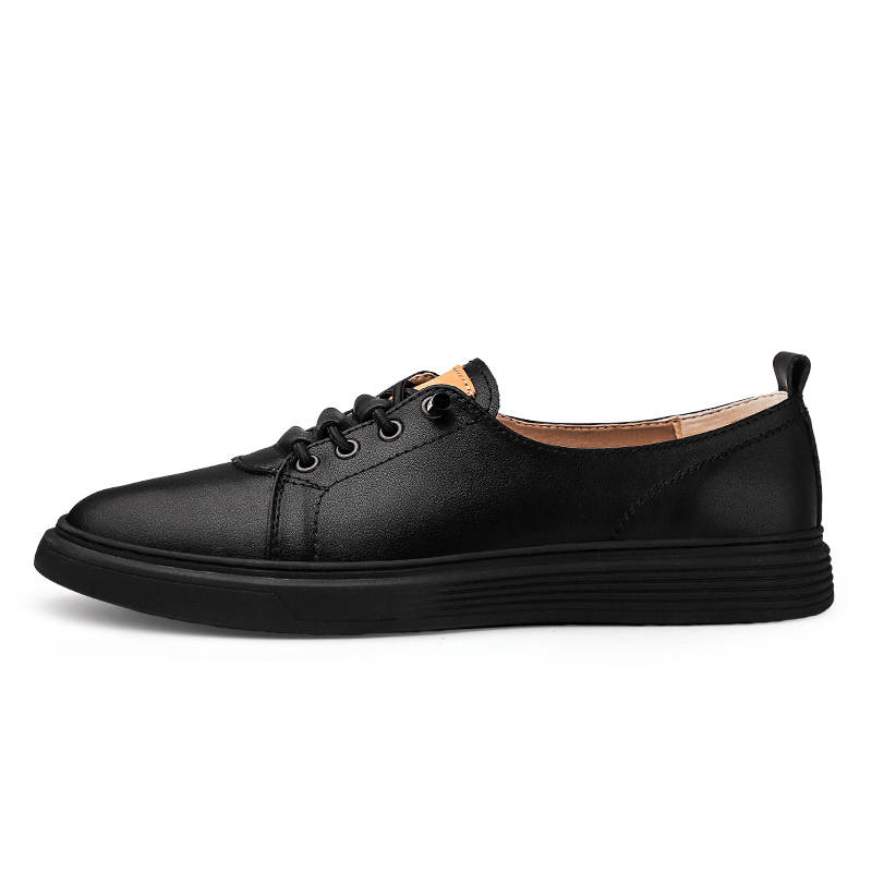 PAIBLOKS Cow Split Leather Slip Resistant Cushioning Abrasion Resistant Low top Skateboard Shoes Unisex