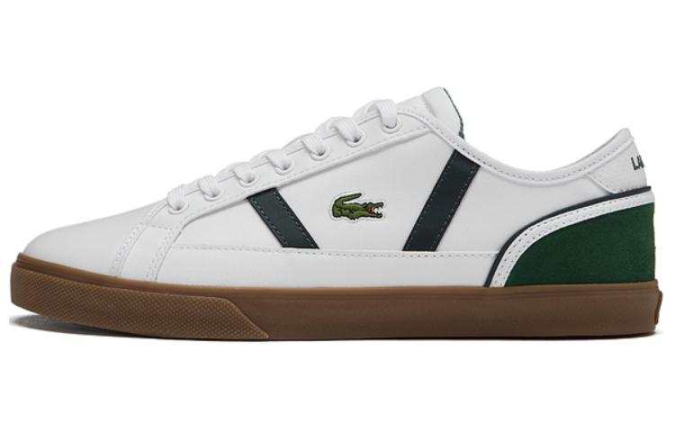 LACOSTE Leather, Cow Leather Low top Skateboard Shoes Men's White