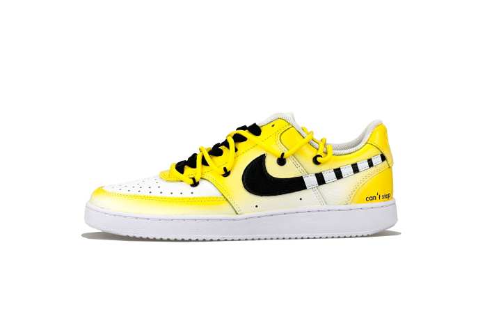 Nike Nike Court Vision 1 Low top Skateboard Shoes Women's Yellow