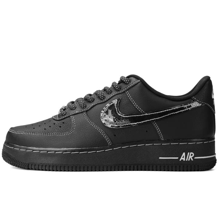 Nike Nike Air Force 1 Perpetual Factor Abrasion Resistant Abrasion Resistant Low top Skateboard Shoes Men's Black White Gray