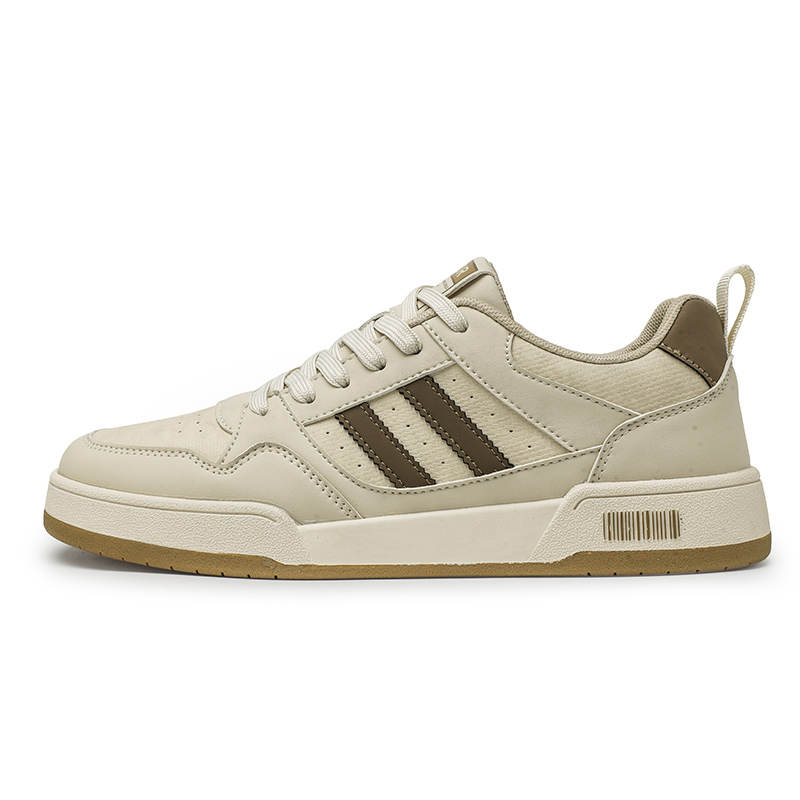 Maigaole Lightweight Breathable Height Increasing Low top Skateboard Shoes Men's Beige Green