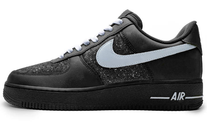 Nike Nike Air Force 1 Slip Resistant Abrasion Resistant Low top Skateboard Shoes Women's Blue Black