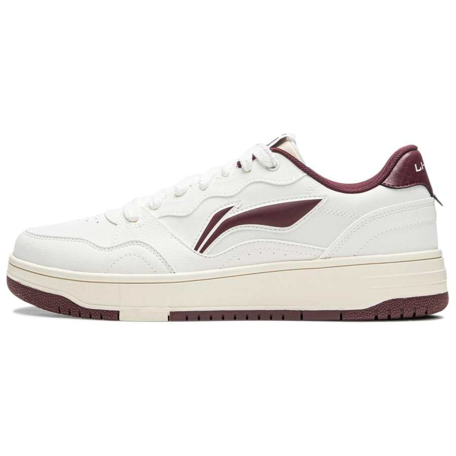 Li-Ning Li Ning Tianji Soft Slip Resistant Abrasion Resistant Low top Skateboard Shoes Men's White Purple