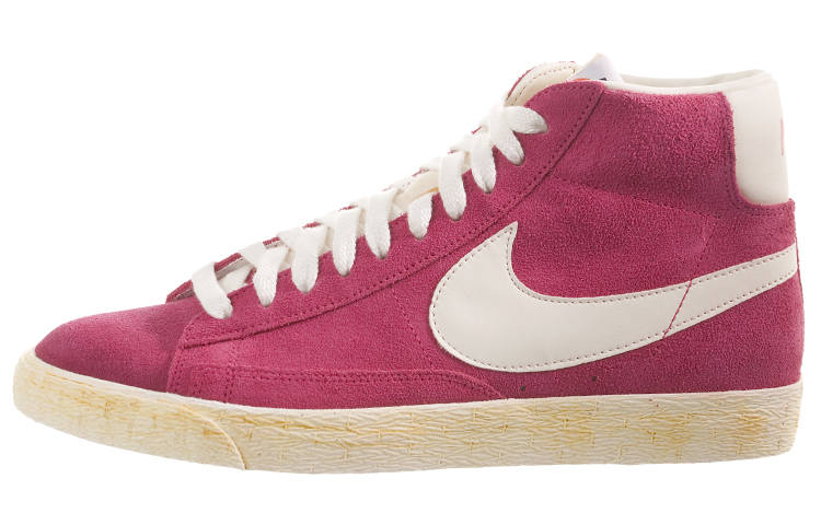 Nike Nike Blazer Suede Slip Resistant Coverage Abrasion Resistant High top Skateboard Shoes Men's Pink White