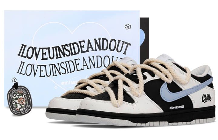 Nike Nike Dunk No Sugar Soda Low top Skateboard Shoes Men's Black White Blue