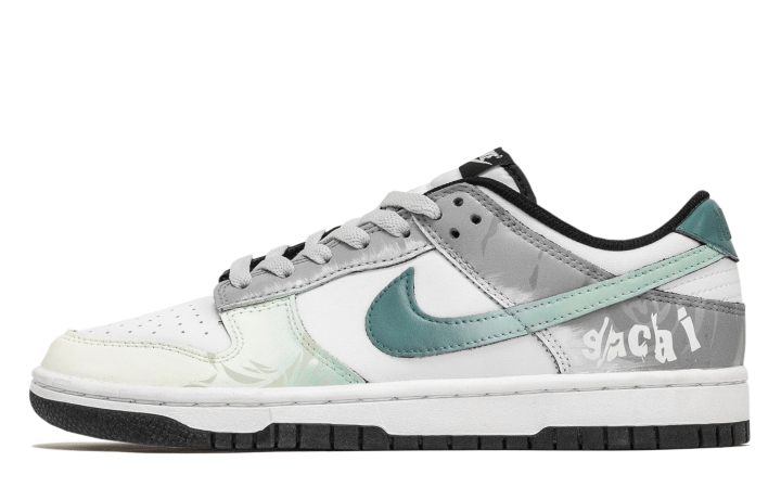 Nike Nike Dunk Skateboard Shoes Unisex Low Top Gray Green