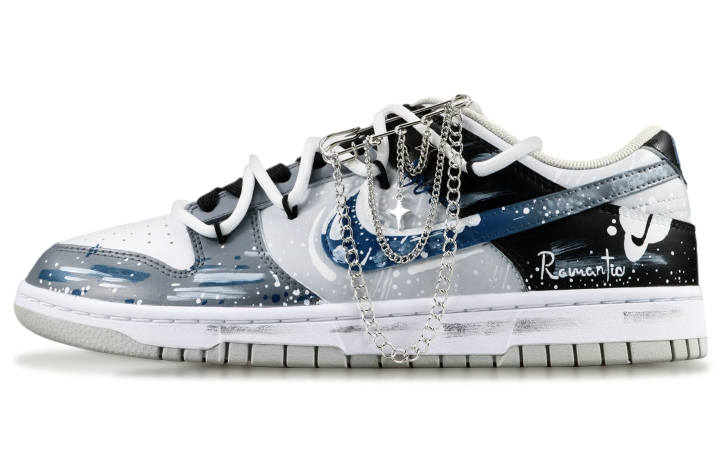 Nike Nike Dunk Wander Planets Abrasion Resistant Low top Skateboard Shoes Unisex Blue Gray