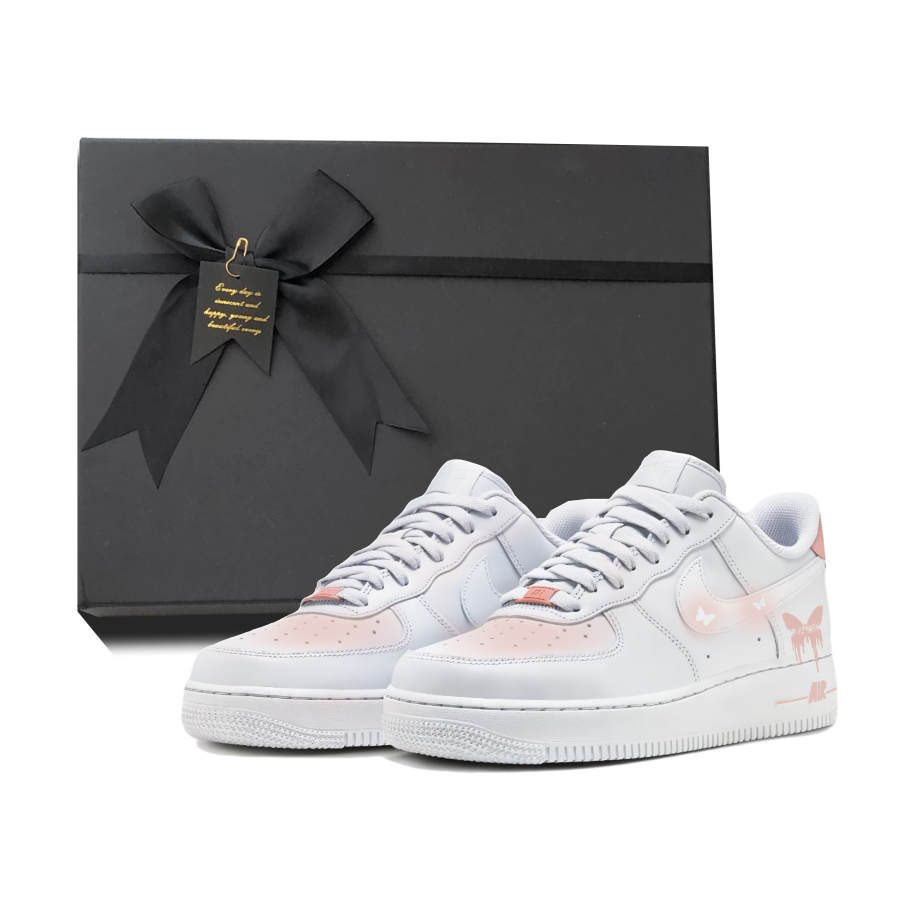 Nike Nike Air Force 1 Slip Resistant Abrasion Resistant Balance Low top Skateboard Shoes Unisex White Pink