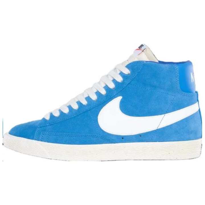 Nike Nike Blazer High Slip Resistant Abrasion Resistant Mid top Skateboard Shoes Men's Blue