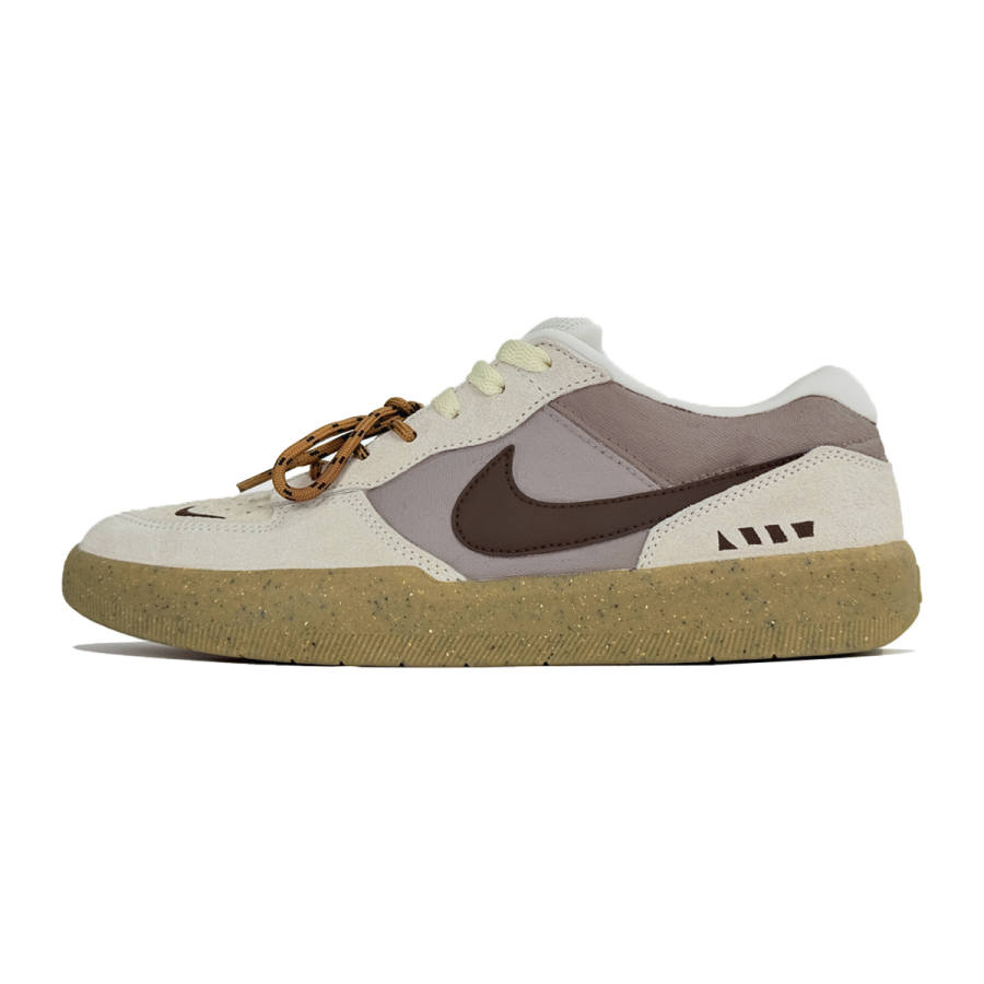 Nike Nike SB Force 58 Extreme Custom, Almond Cocoa Abrasion Resistant Low top Skateboard Shoes Unisex Beige Brown